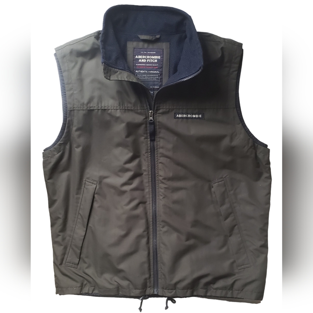 Vintage Abercrombie Vest  Green/Blue        Sz Med
